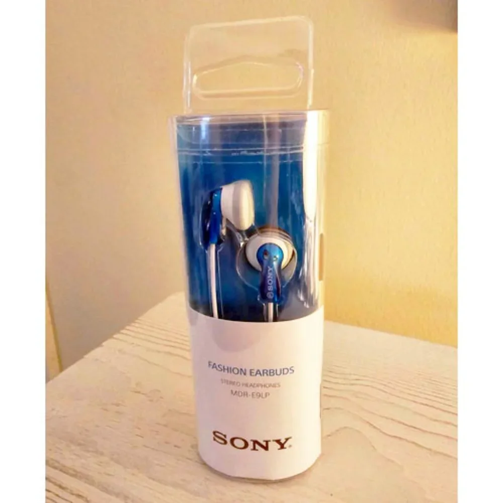 SONY Headphones Wired Earbuds Blue Fashion In-ear Earphones MDR-E9LP/BLU NIP